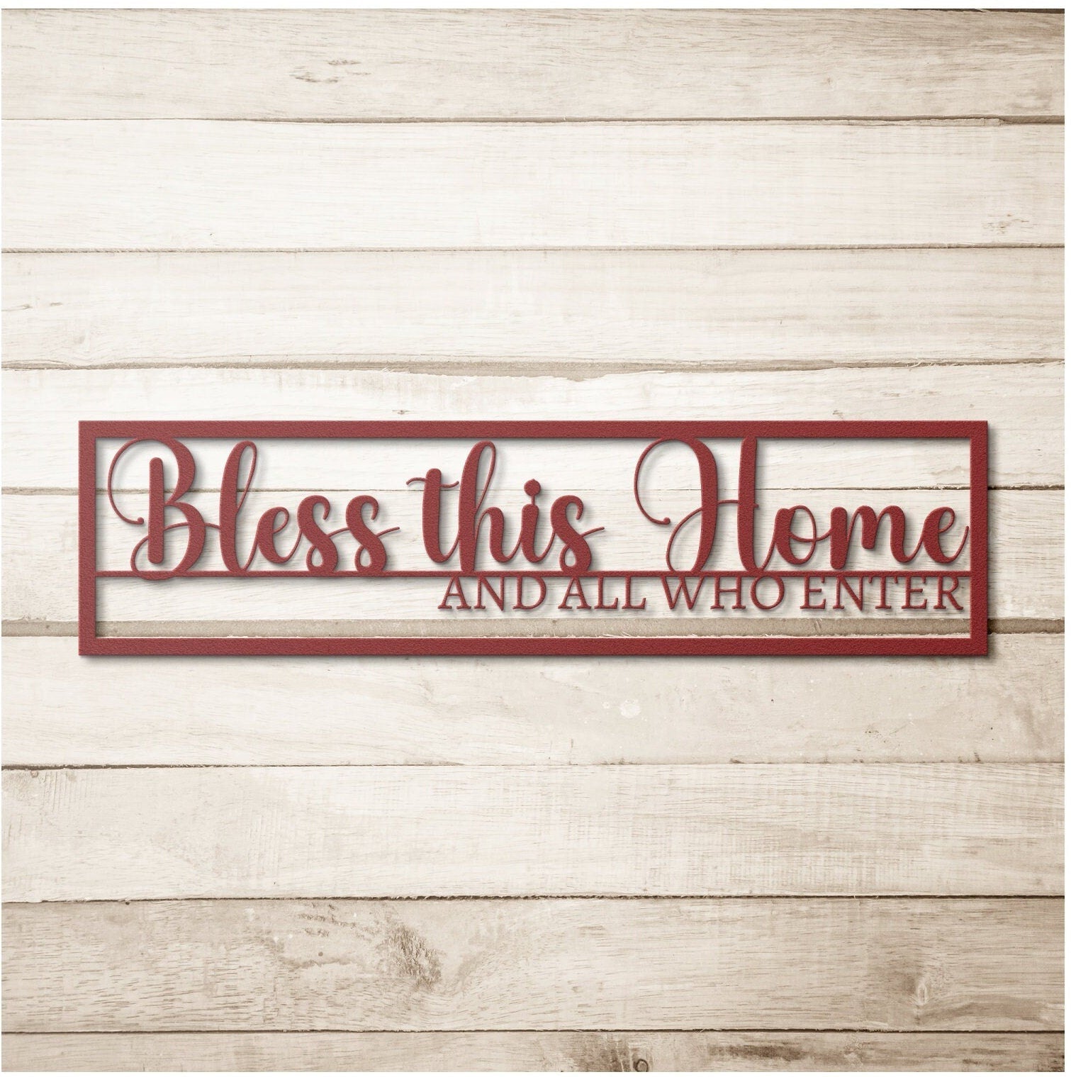 Bless This Home Metal Wall Art, Large Bless Our Home Sign, Housewarming Gift, Wall Hanging Metal Art, Bless This Home Metal Sign, New Home