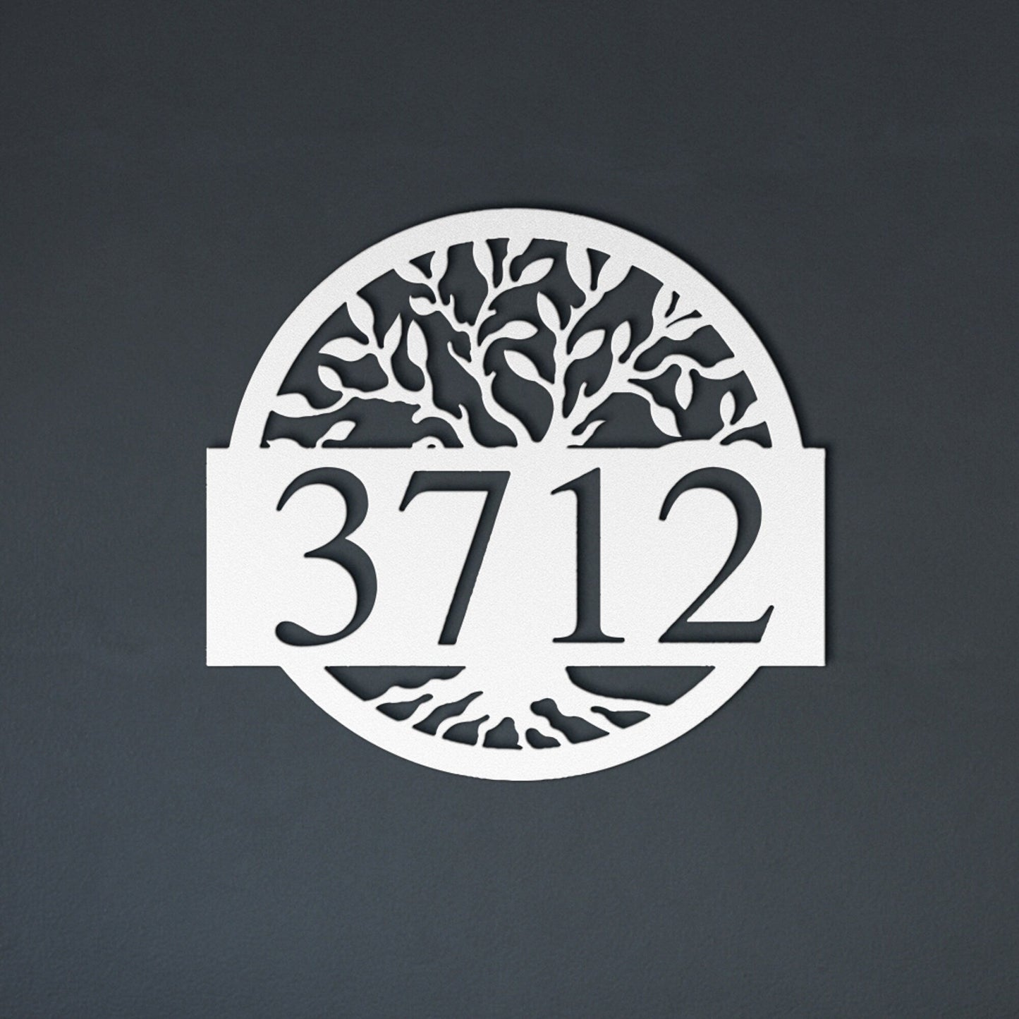 Custom Metal Address Sign, House Number Sign, Metal Address Plaque, Large Metal Sign, Metal House Numbers, Modern Address Sign, Round Sign
