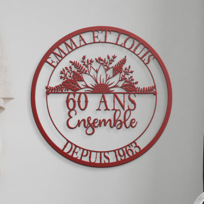 60 Ans Anniversaire de Mariage, Cadeaux de Mariage, 60 Ans Ensemble, Cadeau d'anniversaire Pour les Parents, Cadeau Pour Couple