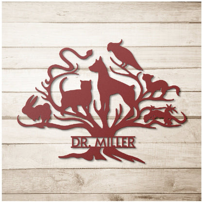 Custom Metal Veterinary Sign, Veterinarian Doctor Metal Sign, Veterinary Gift, Veterinarian Office Sign, Vet School Graduation Gift, DVM Art