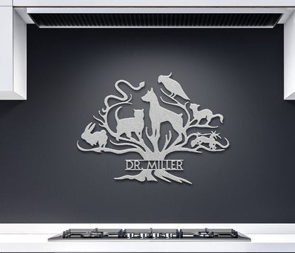 Custom Metal Veterinary Sign, Veterinarian Doctor Metal Sign, Veterinary Gift, Veterinarian Office Sign, Vet School Graduation Gift, DVM Art