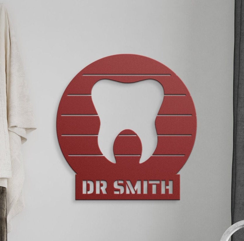 Dentist Gift, Dentist Metal Sign, Personalized Gifts Dentist, Dentist Graduation Gift, Dental Gifts, Dentist Door Hanger, Dentist Decor