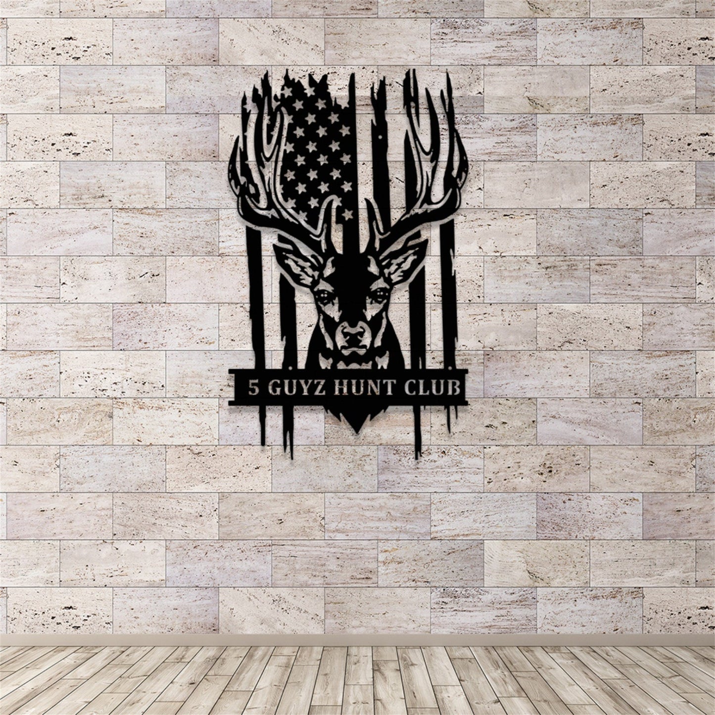 Personalized Deer Metal Sign with LED Lights,Deer Hunting Sign,Custom Deer Hunter Name Sign,US Buck Head Metal Wall Art,Hunting Cabin Sign