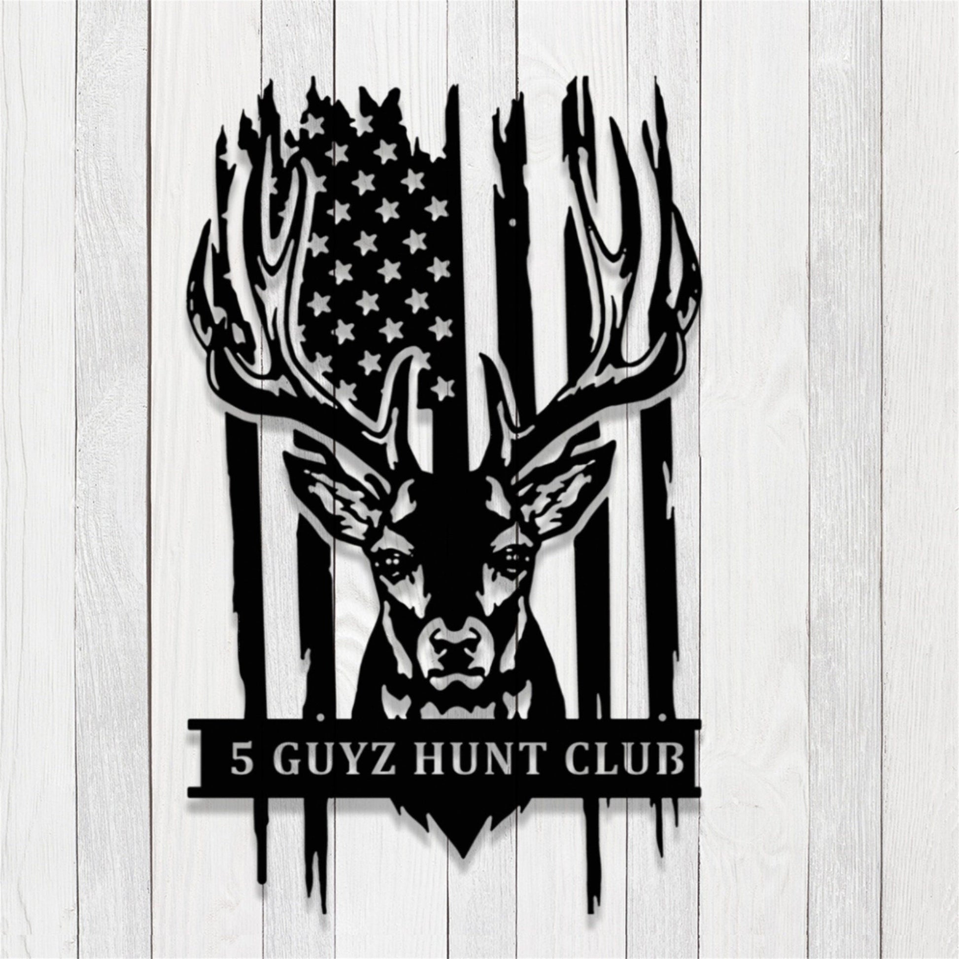 Personalized Deer Metal Sign with LED Lights,Deer Hunting Sign,Custom Deer Hunter Name Sign,US Buck Head Metal Wall Art,Hunting Cabin Sign
