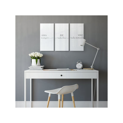 Ama Siempre Set Of 3 Canvas, Large Print Set, Above Bed Sign, Inspirational Quote Canvas, Anniversary Gift , Canvas Motivation Wall Art