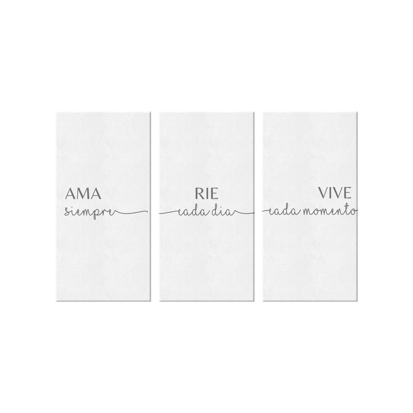 Ama Siempre Set Of 3 Canvas, Large Print Set, Above Bed Sign, Inspirational Quote Canvas, Anniversary Gift , Canvas Motivation Wall Art
