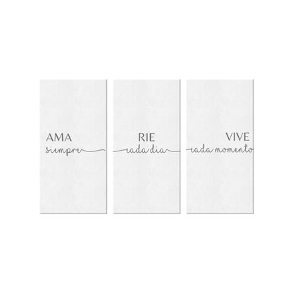 Ama Siempre Set Of 3 Canvas, Large Print Set, Above Bed Sign, Inspirational Quote Canvas, Anniversary Gift , Canvas Motivation Wall Art