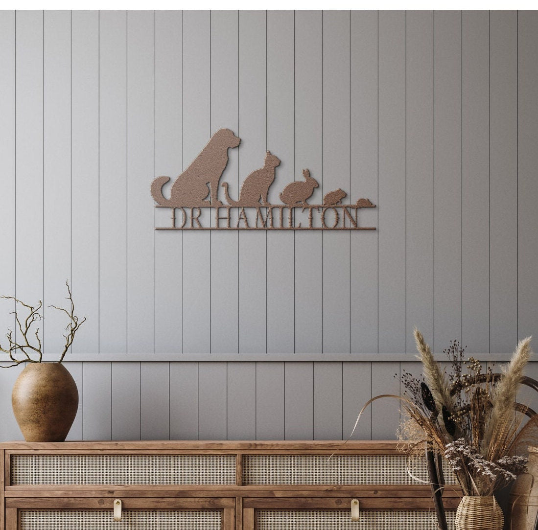Copper Veterinary Doctor Metal Sign, Veterinary Gift, Personalized Vet Gift, Veterinary Art, Gift For Veterinarian, Vet Room Decor