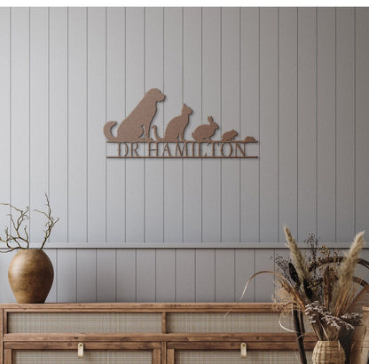 Copper Veterinary Doctor Metal Sign, Veterinary Gift, Personalized Vet Gift, Veterinary Art, Gift For Veterinarian, Vet Room Decor