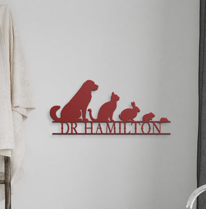 Copper Veterinary Doctor Metal Sign, Veterinary Gift, Personalized Vet Gift, Veterinary Art, Gift For Veterinarian, Vet Room Decor