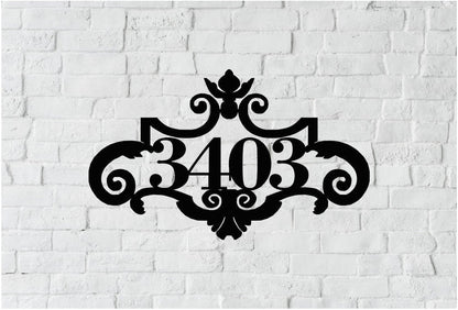Fancy House Address Plaque / House Address Numbers Sign / Address Sign / Metal Address Sign / Metal House Numbers