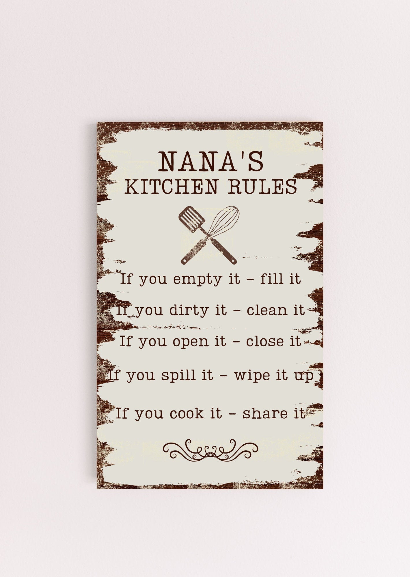 Personalized Wood Kitchen Sign, Mothers Day Gifts, Kitchen Wall Sign, Wood Sign For Kitchen, Birthday Gift For Mom, Kitchen Wall Decor