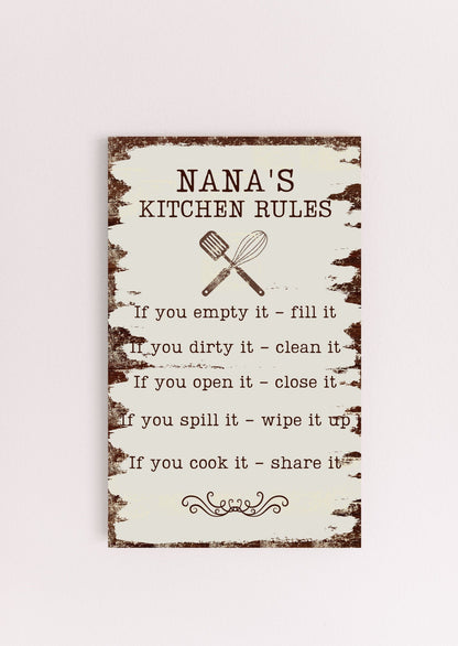 Personalized Wood Kitchen Sign, Mothers Day Gifts, Kitchen Wall Sign, Wood Sign For Kitchen, Birthday Gift For Mom, Kitchen Wall Decor