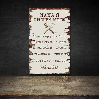 Personalized Wood Kitchen Sign, Mothers Day Gifts, Kitchen Wall Sign, Wood Sign For Kitchen, Birthday Gift For Mom, Kitchen Wall Decor