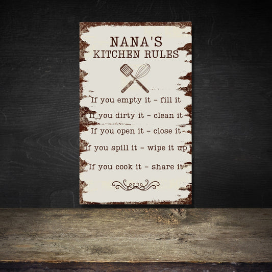 Personalized Wood Kitchen Sign, Mothers Day Gifts, Kitchen Wall Sign, Wood Sign For Kitchen, Birthday Gift For Mom, Kitchen Wall Decor
