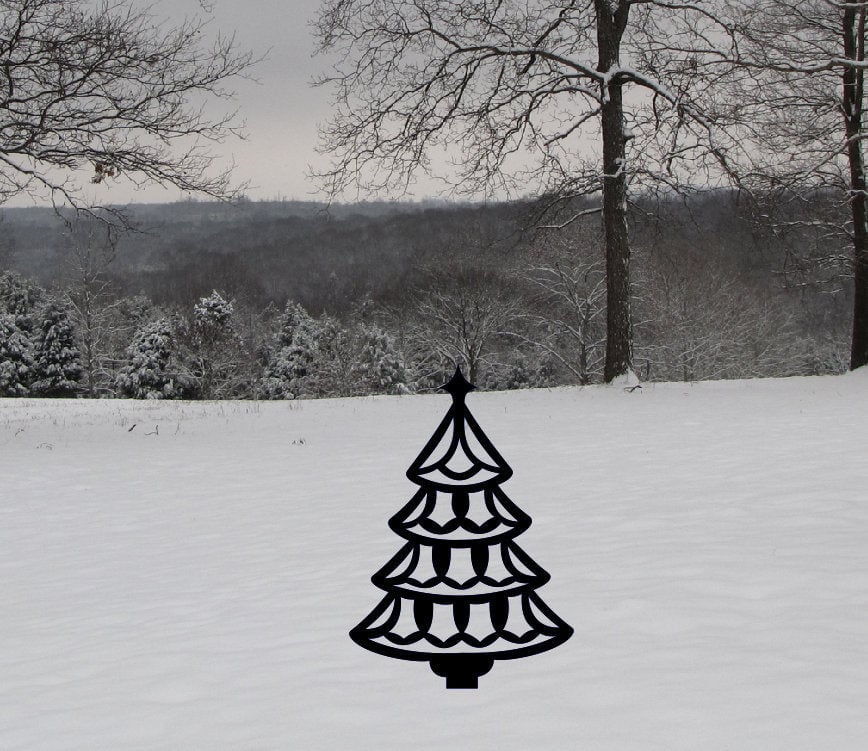 Christmas Tree Metal Stake Sign / Outdoor Christmas decoration / Christmas tree metal sign / Metal Stake Sign / Christmas Decor