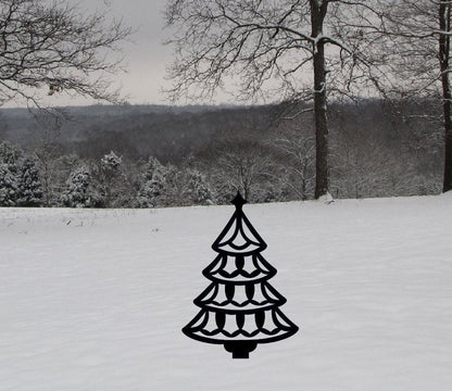 Christmas Tree Metal Stake Sign / Outdoor Christmas decoration / Christmas tree metal sign / Metal Stake Sign / Christmas Decor