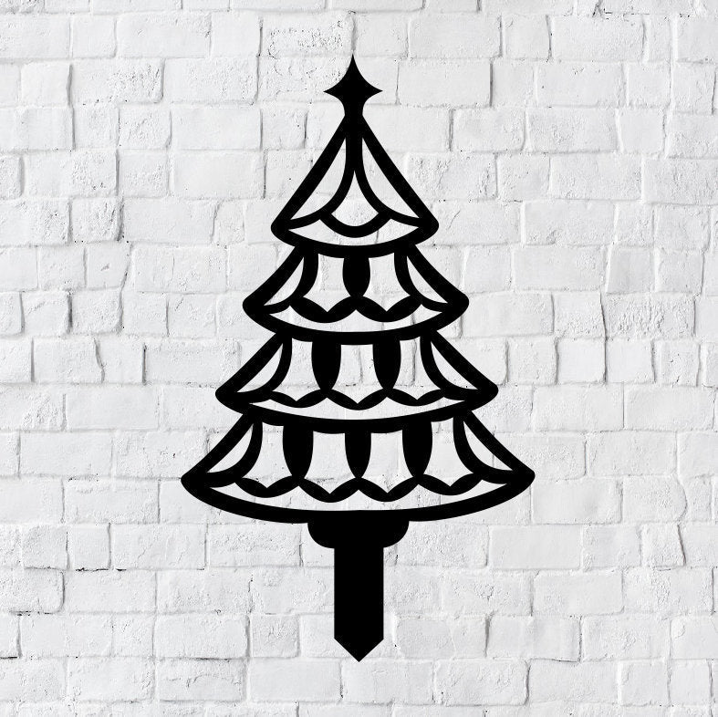 Christmas Tree Metal Stake Sign / Outdoor Christmas decoration / Christmas tree metal sign / Metal Stake Sign / Christmas Decor