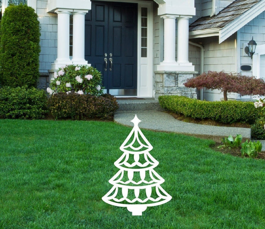 Christmas Tree Metal Stake Sign / Outdoor Christmas decoration / Christmas tree metal sign / Metal Stake Sign / Christmas Decor
