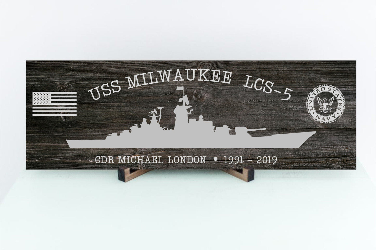 Custom US Navy Ships Wood Sign, Navy Veterans Gift, Navy Gifts For Men, Fathers Day Gift For Navy Dad, Battleship Metal Sign, Personalized