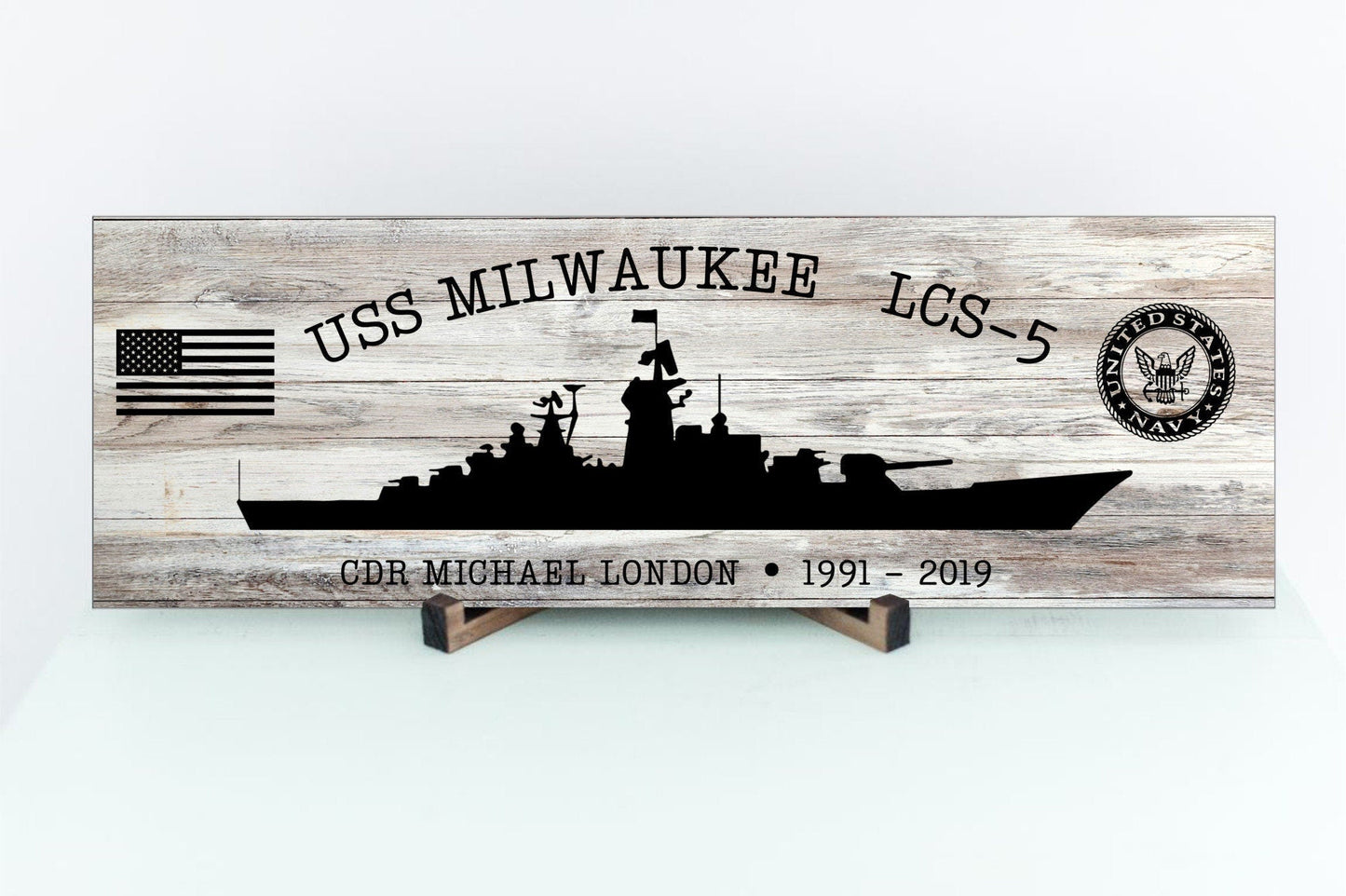 Custom US Navy Ships Wood Sign, Navy Veterans Gift, Navy Gifts For Men, Fathers Day Gift For Navy Dad, Battleship Metal Sign, Personalized