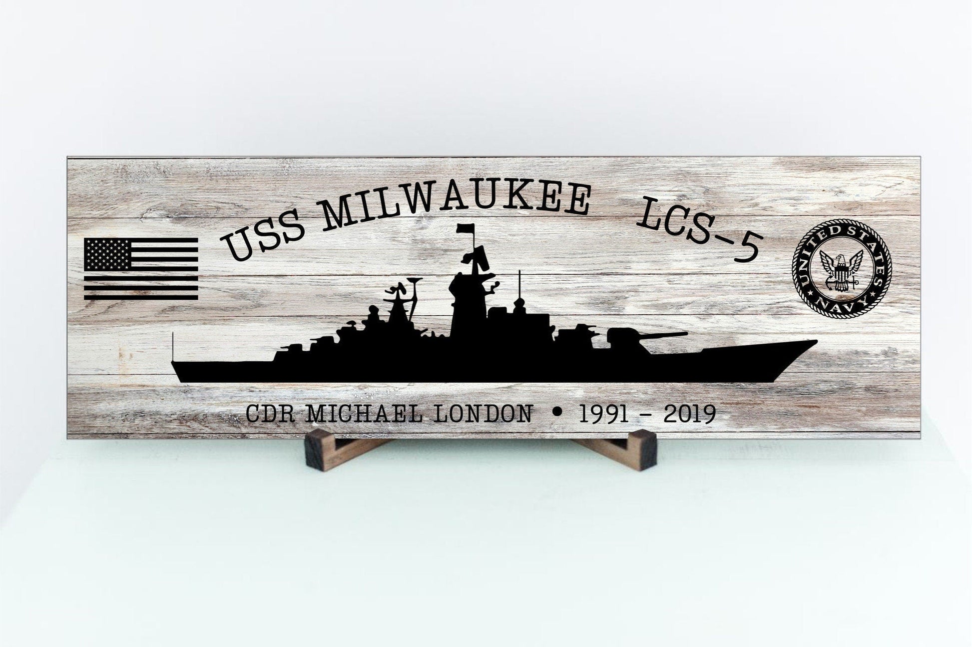 Custom US Navy Ships Wood Sign, Navy Veterans Gift, Navy Gifts For Men, Fathers Day Gift For Navy Dad, Battleship Metal Sign, Personalized