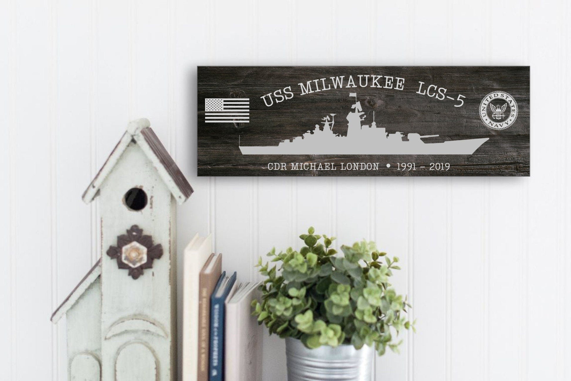 Custom US Navy Ships Wood Sign, Navy Veterans Gift, Navy Gifts For Men, Fathers Day Gift For Navy Dad, Battleship Metal Sign, Personalized