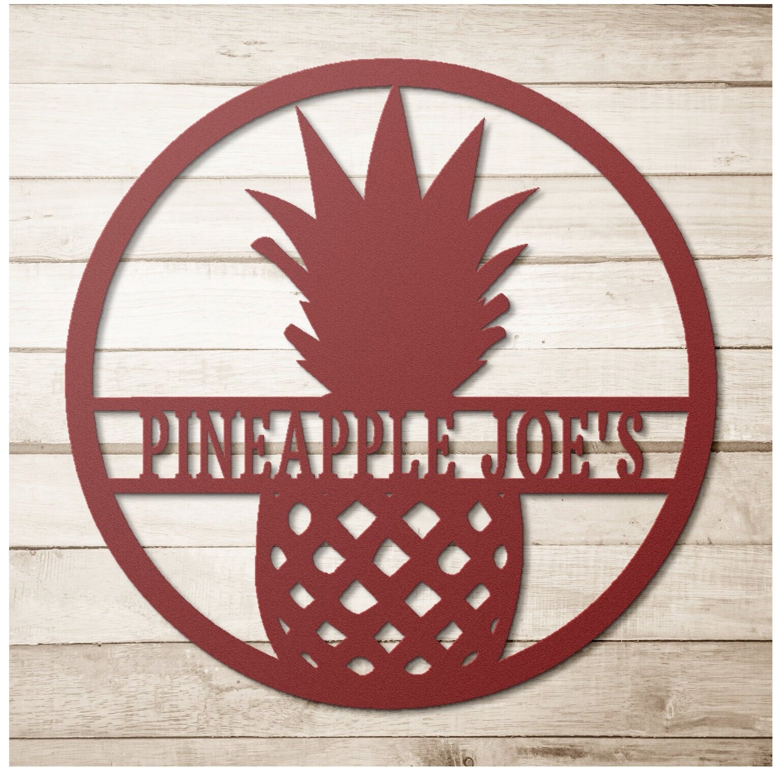 Pineapple Monogram Sign, Monogram Metal Sign, Pineapple Wall Sign, Metal Monogram Sign, Name Monogram Sign, Housewarming Gift, Pineapple Art