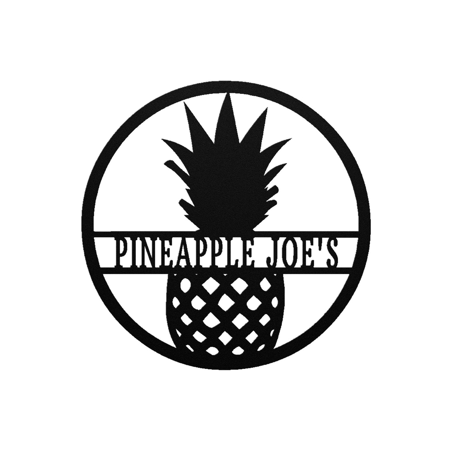 Pineapple Monogram Sign, Monogram Metal Sign, Pineapple Wall Sign, Metal Monogram Sign, Name Monogram Sign, Housewarming Gift, Pineapple Art