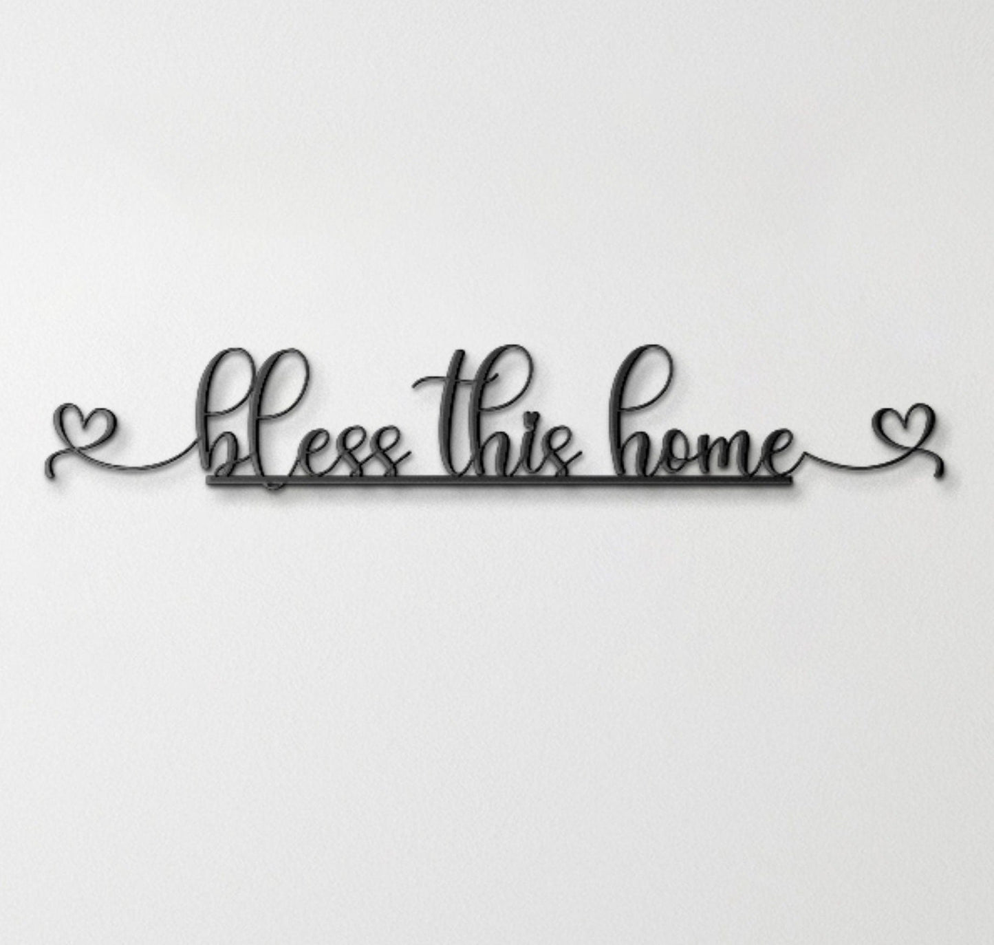 Metal Bless This Home Sign, Large Bless Our Home Sign, Housewarming Gift, New Home Gift, Wall Hanging Metal Art, Bless This Home Wall Art
