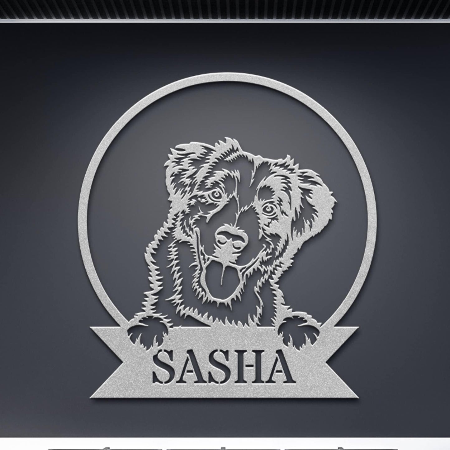 Australian Sheperd Metal Sign, Wall Hanging Dog Sign, Metal Dog Art, Large Metal Sign, Australian Sheperd Gifts, Outdoor Patio Decor