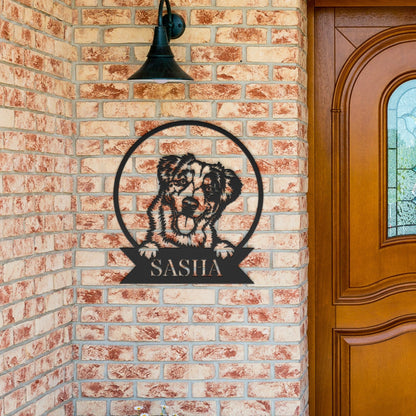 Australian Sheperd Metal Sign, Wall Hanging Dog Sign, Metal Dog Art, Large Metal Sign, Australian Sheperd Gifts, Outdoor Patio Decor